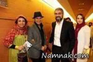 بهنوش طباطبایی و همسرش مهدی پاکدل و جواد عزتی در کنار همسرش